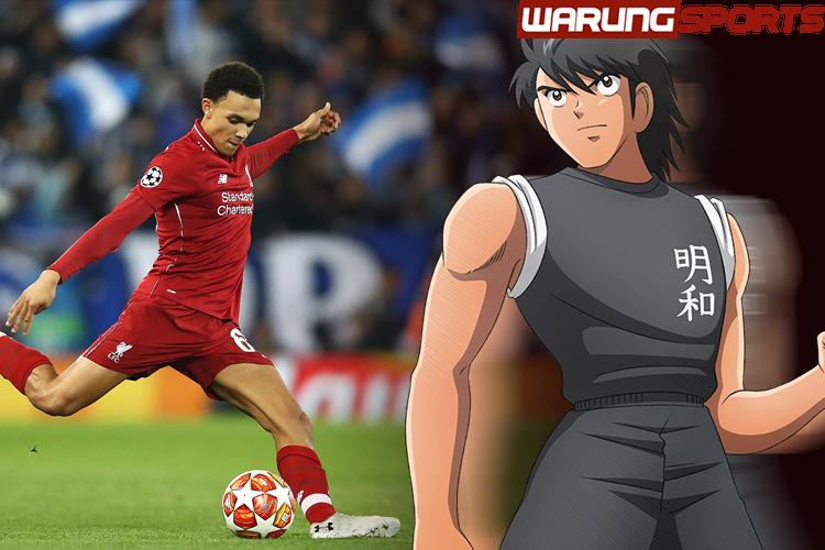 Trent Alexander-Arnold Copy Paste Gol Kojiro Hyuga, Kiper Sia-sia Terbang