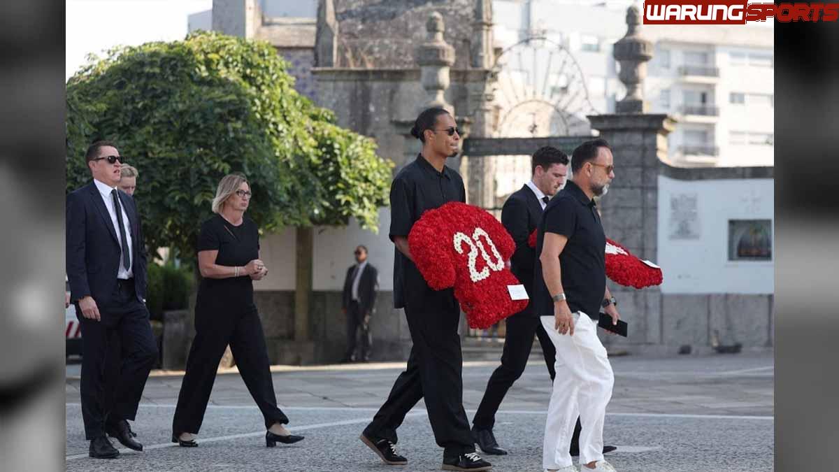 Bintang sepak bola dan keluarga Diogo Jota berkumpul untuk pemakaman pemain Liverpool dan saudaranya