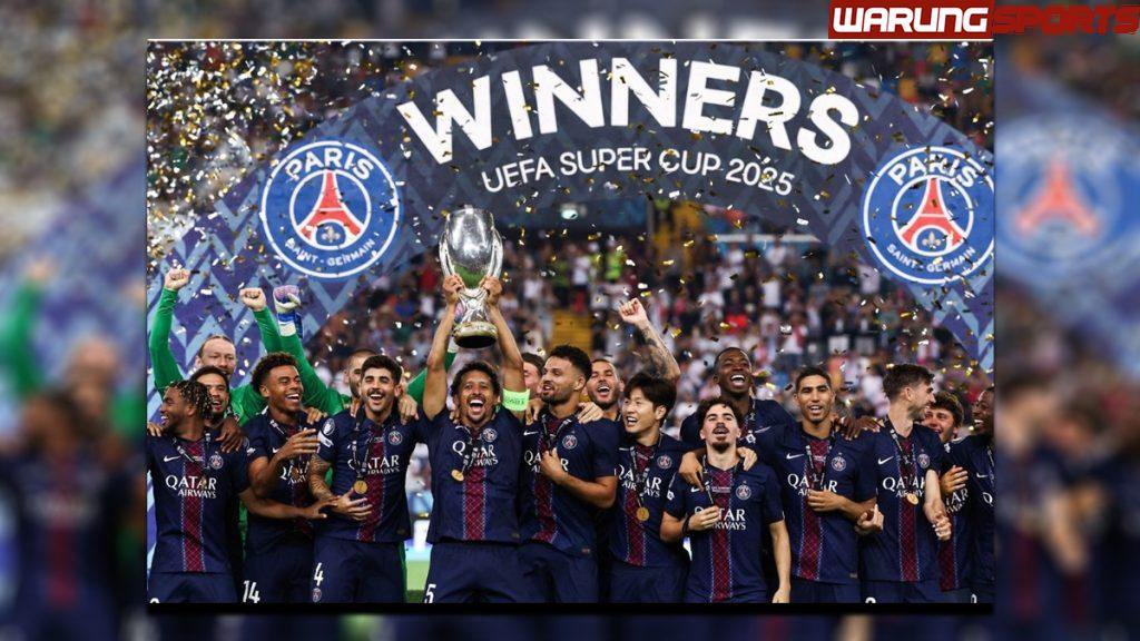 Paris Saint Germain vs Tottenham Hotspur Paris Saint Germain menang adu penalti untuk meraih Piala Super UEFA 2025