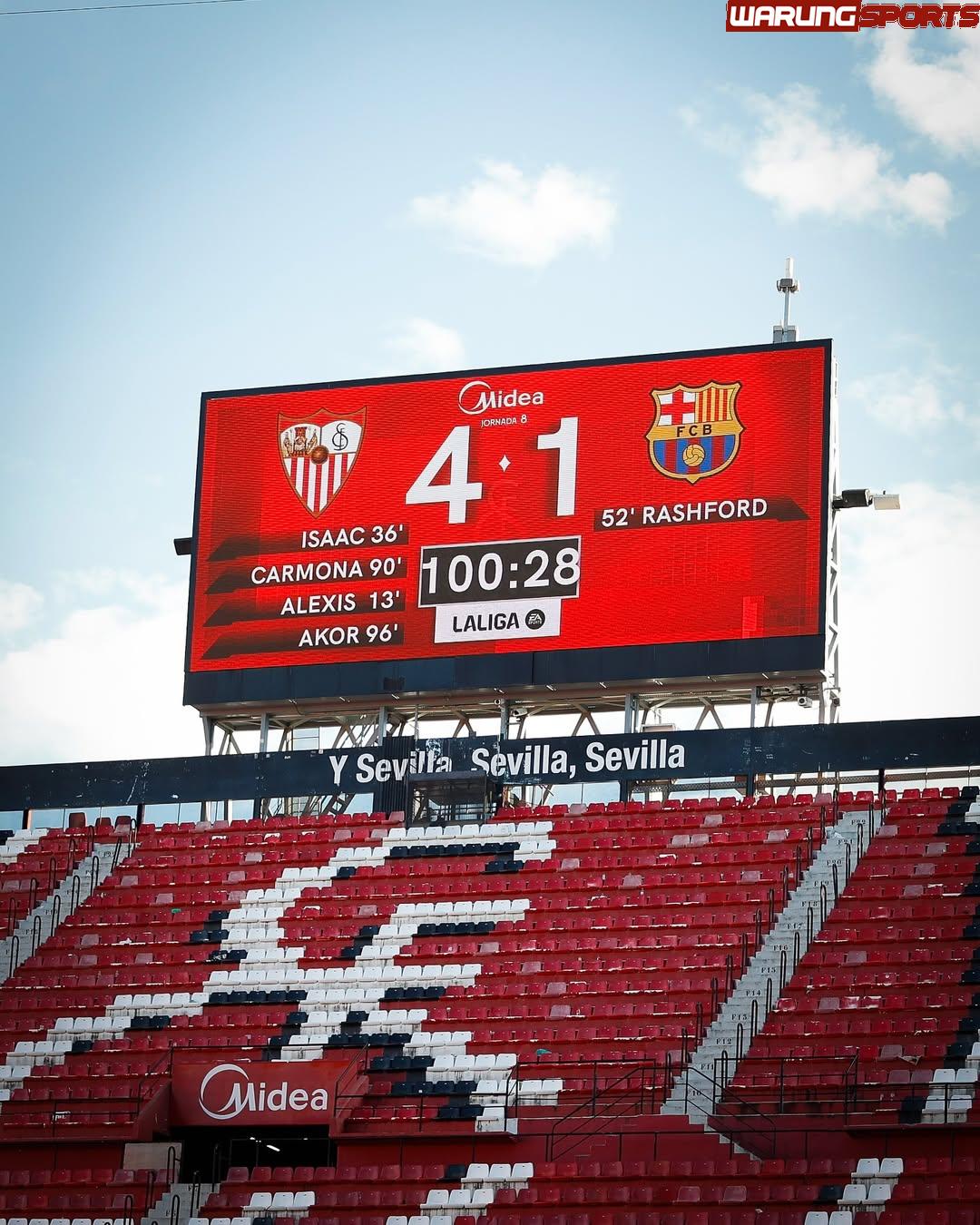 Barcelona Vs Sevilla: Ya Ampun, Hansi Flick! Robert Lewandowski Kandas Penalti, Raksasa Catalan Digilas Walaupun Marcus Rashford Cetak Gol